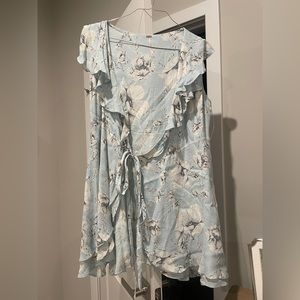 Free people light blue wrap dress